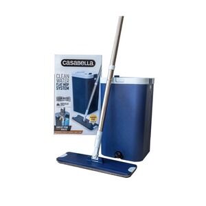 Casabella Clean Water Flat Mop Bucket System- Microfiber Mop All In 1- BRAND NEW